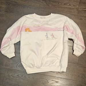 Adidas Vintage 80s 90s Cross Country Ski Mountain Crew Pullover Sweatshirt RARE